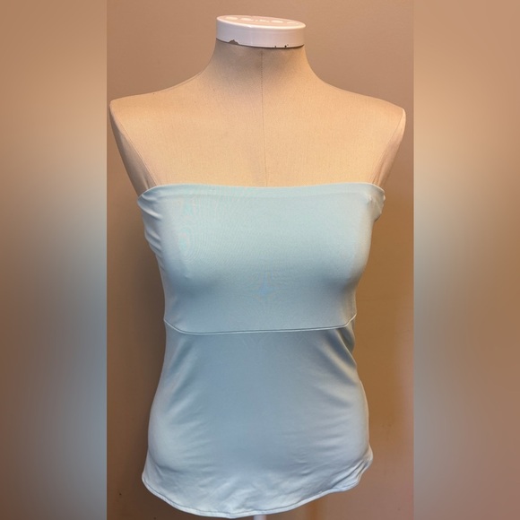Dessy Collection Strapless Light Blue bodycon soft Women's Tube Top size Medium - Picture 3 of 7
